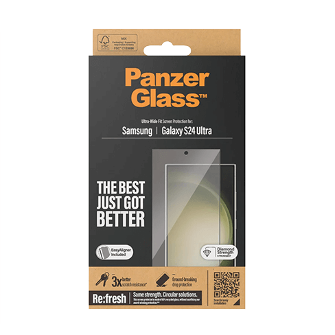 PanzerGlass Samsung Galaxy S24 Ultra Ultra-Wide EasyAligner ekrano apsauginis stiklas 2 img.