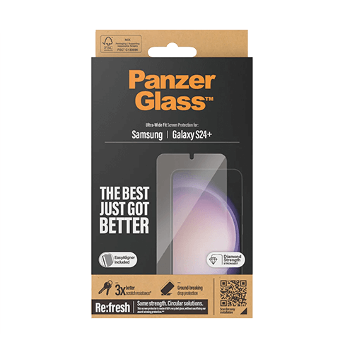 PanzerGlass Samsung Galaxy S24+ Ultra-Wide EasyAligner ekrano apsauginis stiklas 2 img.