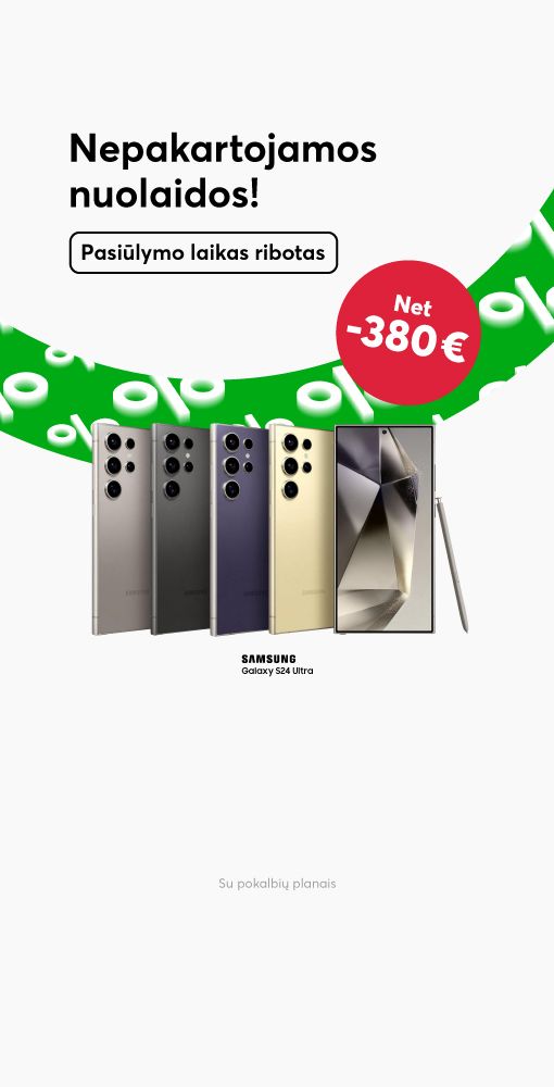 Samsung Galaxy S24 Ultra net 380 eurų pigiau