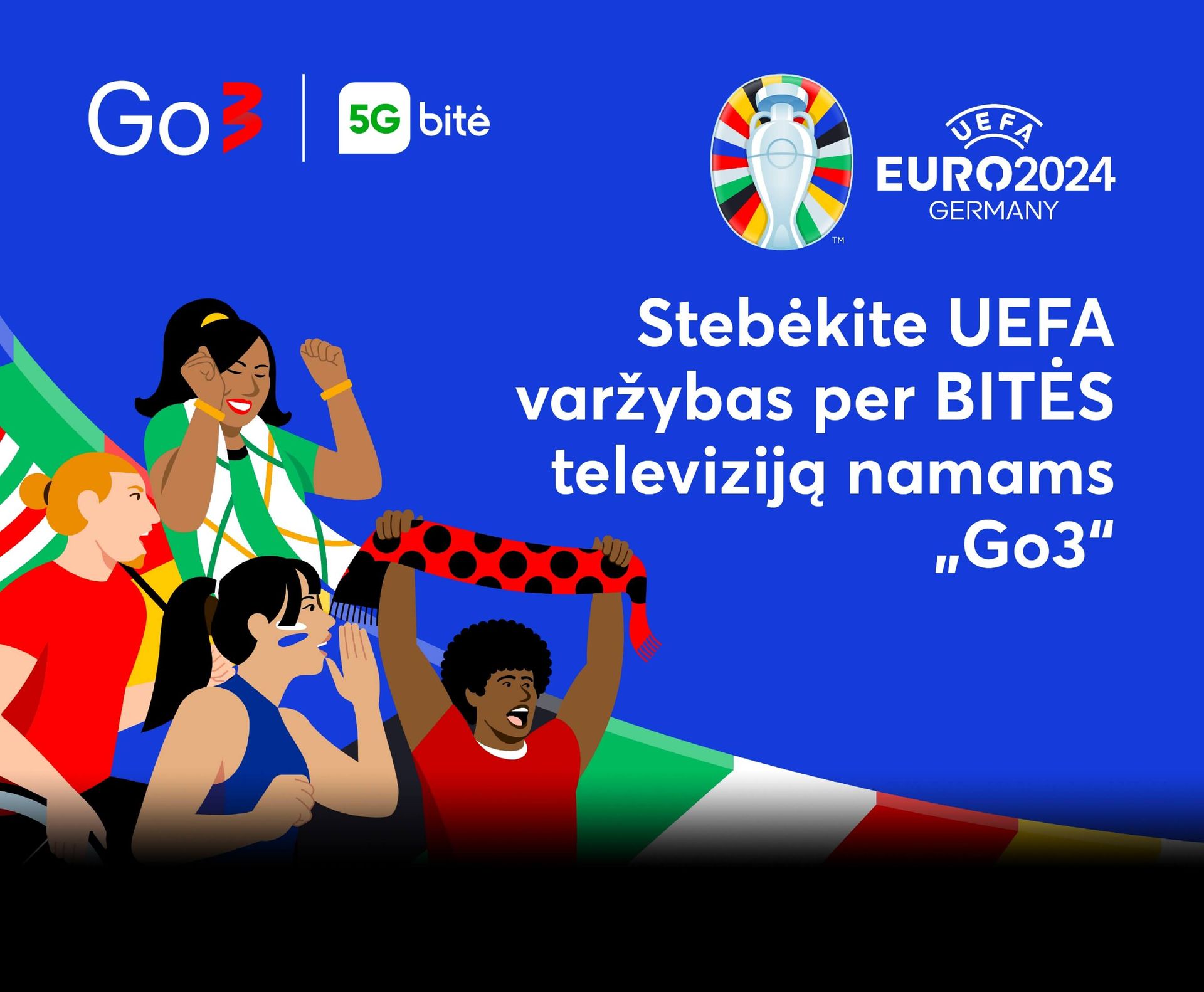 Stebėkite UEFA varžybas per BITĖS televiziją namams Go3