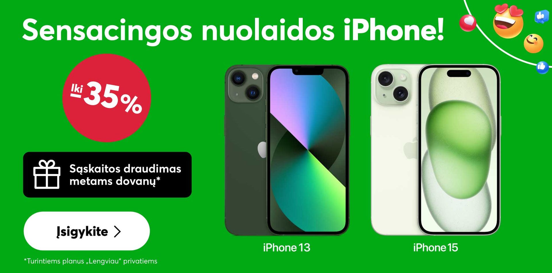 Nuolaidos iPhone net iki 35 procentų