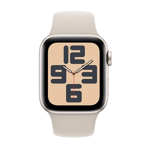 Apple Watch SE GPS+LTE 40mm Starlight Aluminium Case w/ Starlight Sport Band S/M išmanusis laikrodis Starlight 1 img.