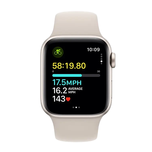 Apple Watch SE GPS+LTE 40mm Starlight Aluminium Case w/ Starlight Sport Band S/M išmanusis laikrodis Starlight 4 img.