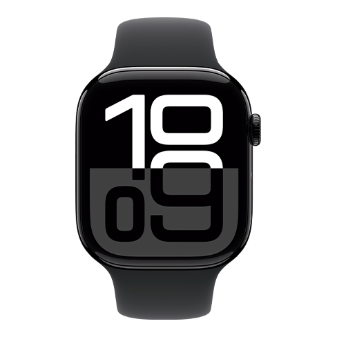 Apple Watch Series 10 GPS+LTE 46mm Aluminium Case w/ Sport Band M/L išmanusis laikrodis Black 1 img.