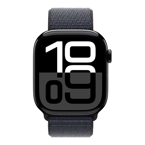 Apple Watch Series 10 GPS+LTE 46mm Aluminium Case w/ Cloud Sport Loop išmanusis laikrodis Black 1 img.