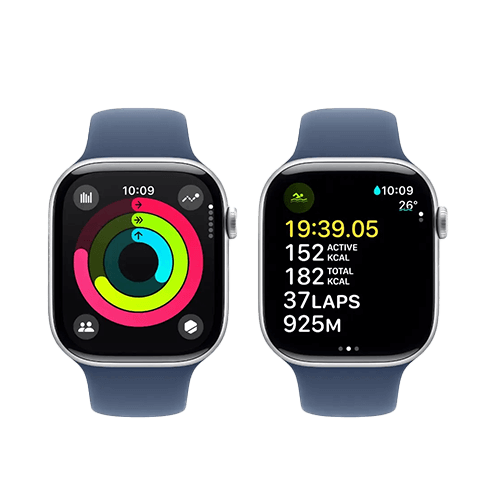 Apple Watch Series 10 GPS+LTE 46mm Aluminium Case w/ Sport Band M/L išmanusis laikrodis Silver 3 img.