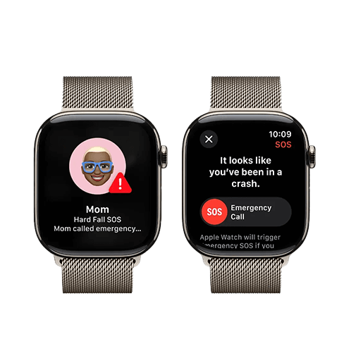 Apple Watch Series 10 GPS+LTE 46mm Titanium Case w/ Milanese Loop M/L išmanusis laikrodis Natural Titanium 5 img.