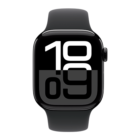 Apple Watch Series 10 GPS+LTE 42mm Aluminium Case w/ Sport Band M/L išmanusis laikrodis Black 1 img.