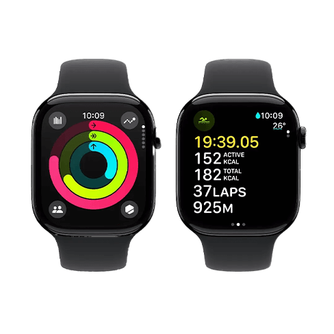 Apple Watch Series 10 GPS+LTE 42mm Aluminium Case w/ Sport Band M/L išmanusis laikrodis Black 3 img.