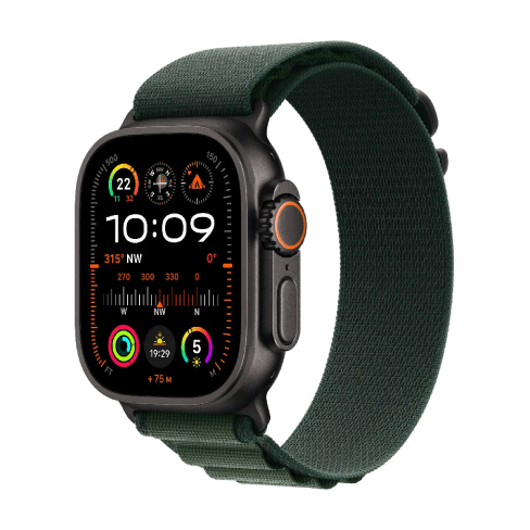 Apple Watch Ultra 2 GPS+LTE 49mm Titanium Case w/ Alpine Loop Medium išmanusis laikrodis Black 2 img.