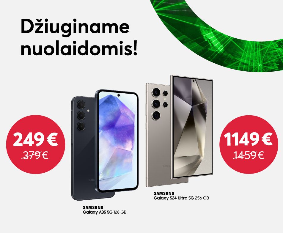 Džiuginame nuolaidomis Samsung telefonams!