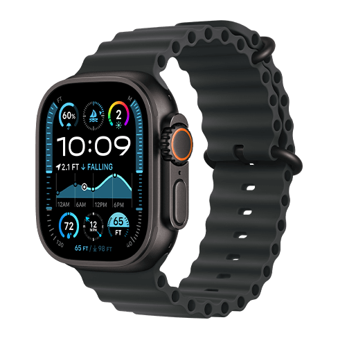 Apple Watch Ultra 2 GPS+LTE 49mm Titanium Case w/ Ocean Band išmanusis laikrodis Black 2 img.