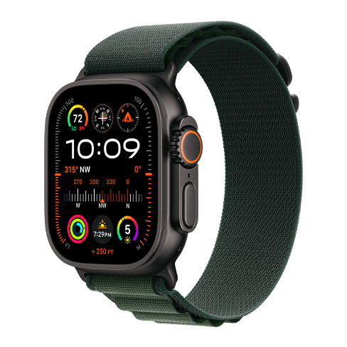 Apple Watch Ultra 2 GPS+LTE 49mm Titanium Case w/ Alpine Loop Small išmanusis laikrodis Dark Green 2 img.