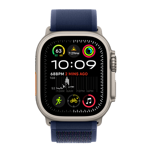 Apple Watch Ultra 2 GPS+LTE 49mm Titanium Case w/ Trail Loop M/L išmanusis laikrodis Blue 1 img.