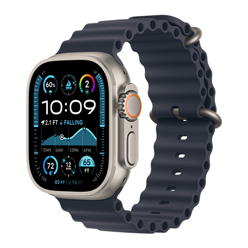 Apple Watch Ultra 2 GPS+LTE 49mm Titanium Case w/ Ocean Band išmanusis laikrodis Navy 2 img.