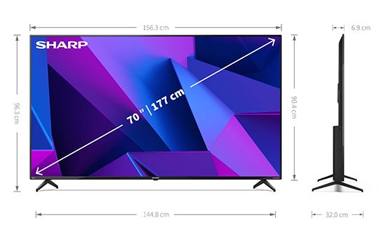 „Sharp 70 LED 4K Smart TV 70FN2EA“ išmanusis televizorius | BITĖ