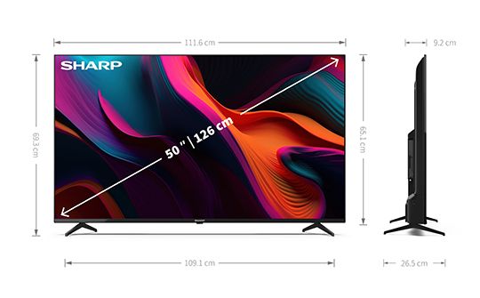 „Sharp 50 LED 4K Smart TV 50GL4260E“ išmanusis televizorius | BITĖ