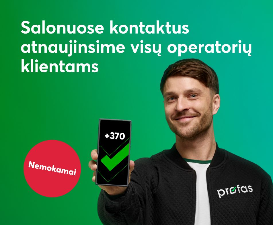 Atsinaujinkite kontaktų numerius BITĖS salonuose!