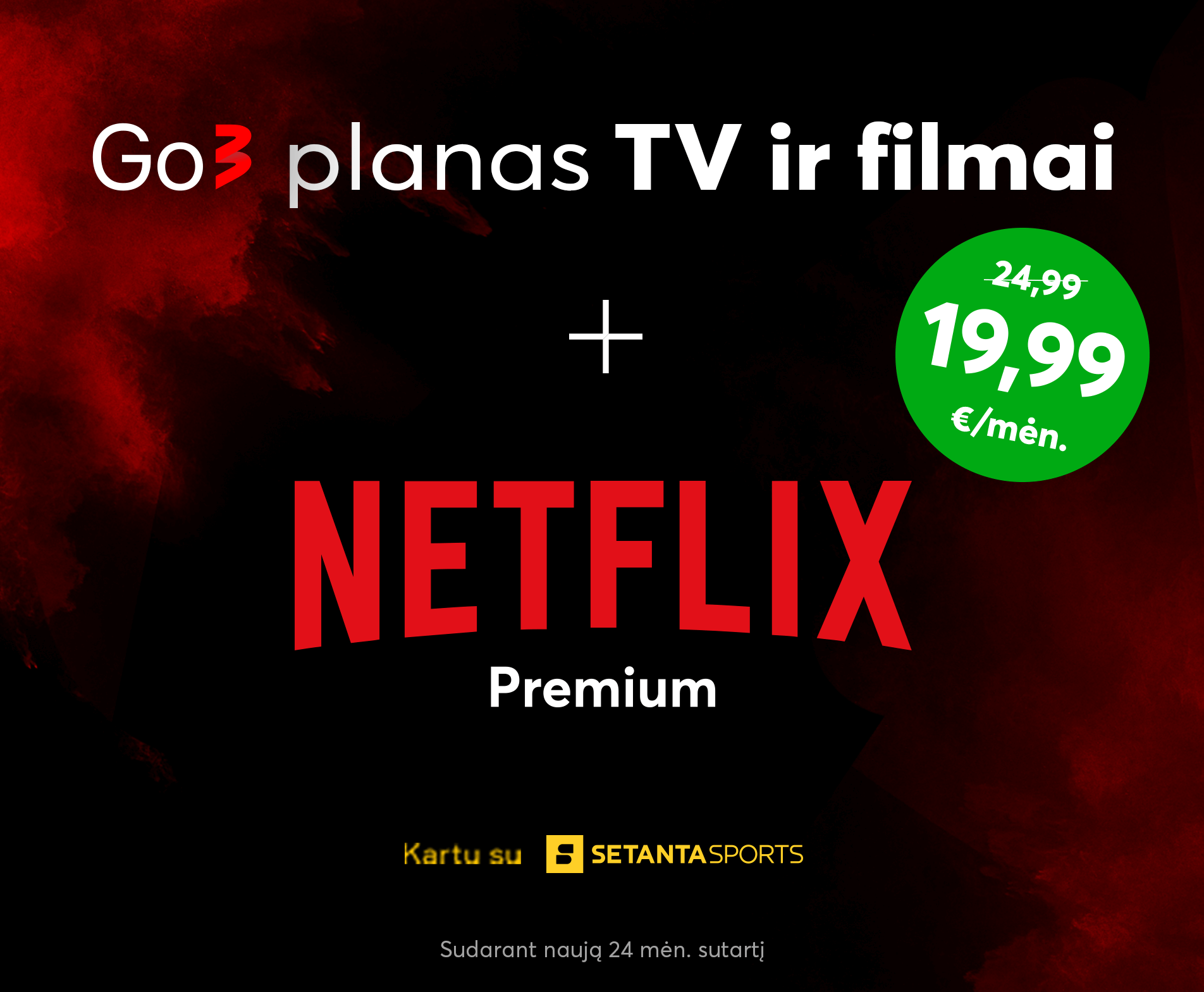 Go3 ir Netflix nuo šiol kartu už geresnę kainą