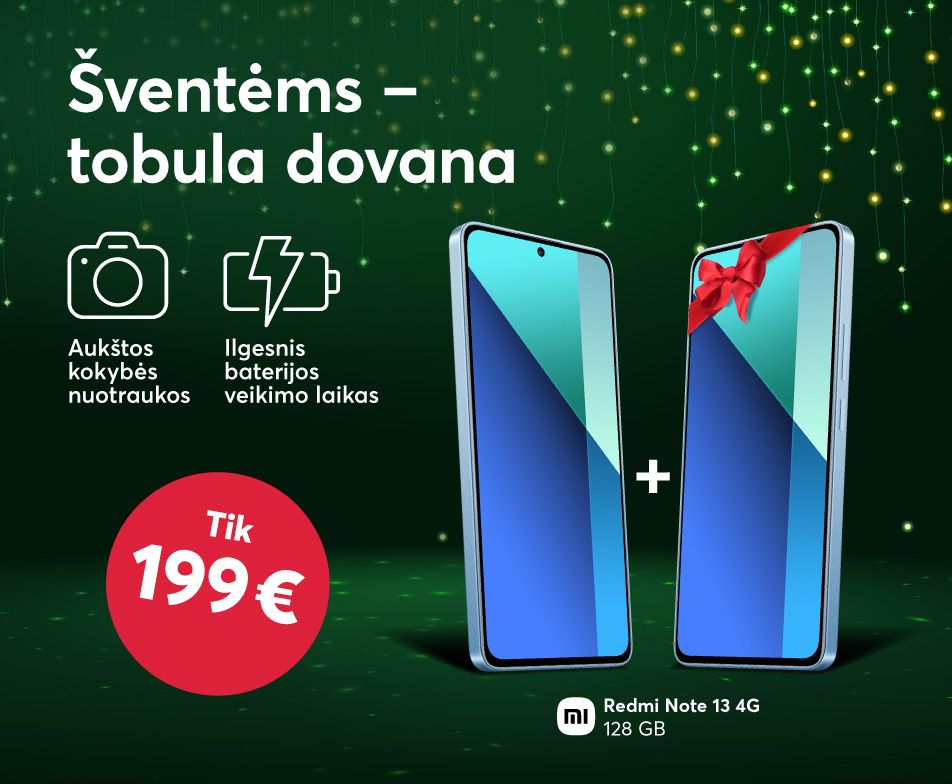 Xiaomi Redmi Note 13 4G - du už vieno kainą