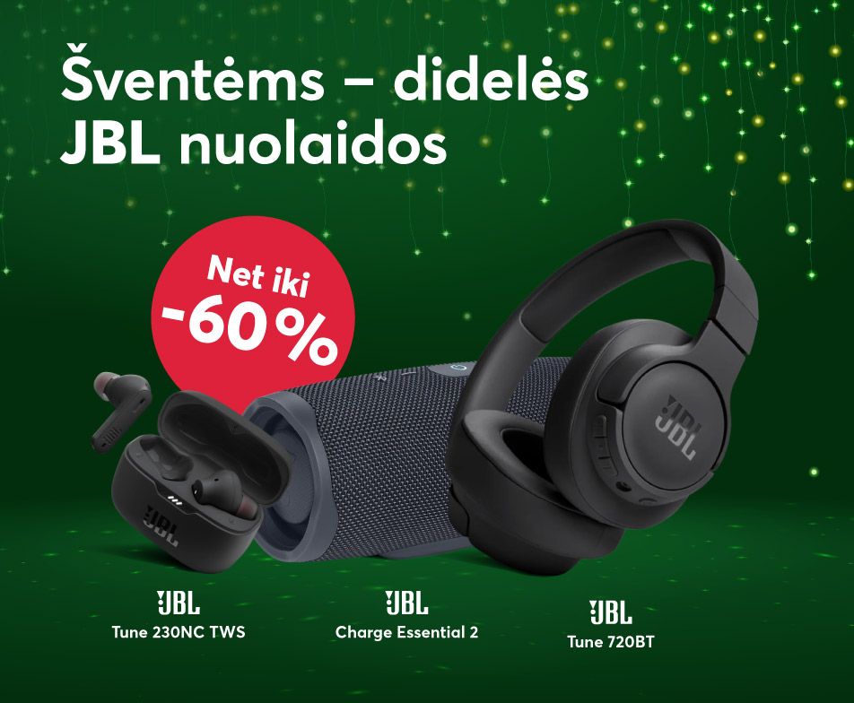 Nuolaidos JBL įrangai net iki 60%