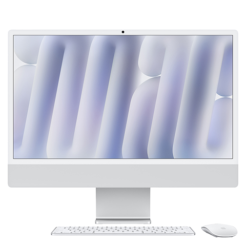 Apple iMac 24” (2024) 4.5K stacionarus kompiuteris + klaviatūra ir pelė Silver 1 img.