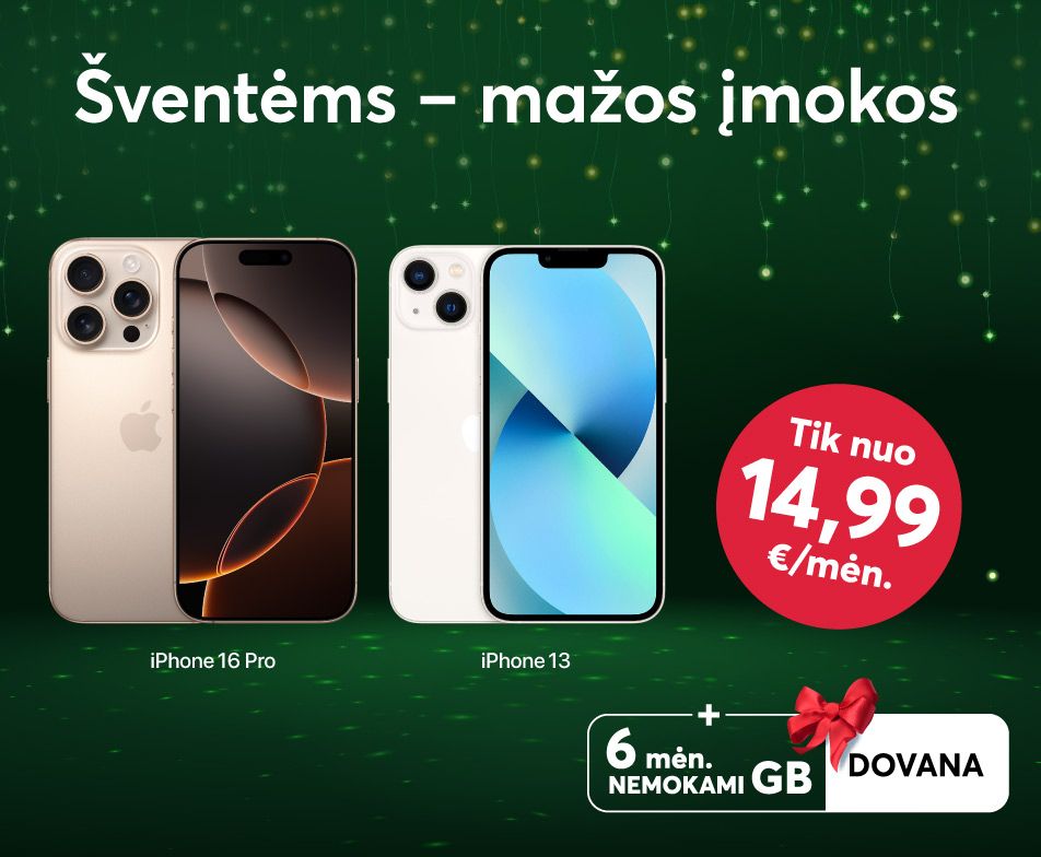 Mažos įmokos iPhone telefonams!