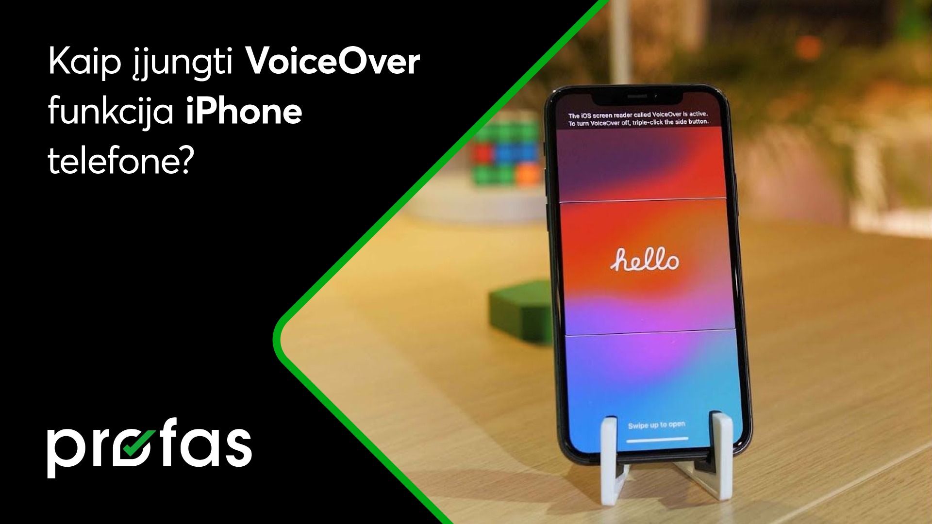 Kaip įjungti „VoiceOver“ funkciją „iPhone“ telefone? | BITĖ 