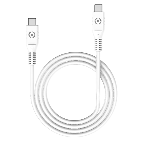 Celly USB-C to USB-C 60W kabelis White 1 img.
