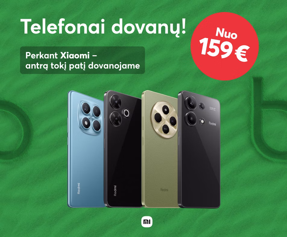 Perkant atrinktus Xiaomi telefonus, antras telefonas dovanų