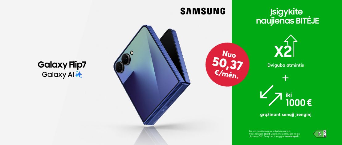 Samsung Galaxy Flip7 jau BITĖJE