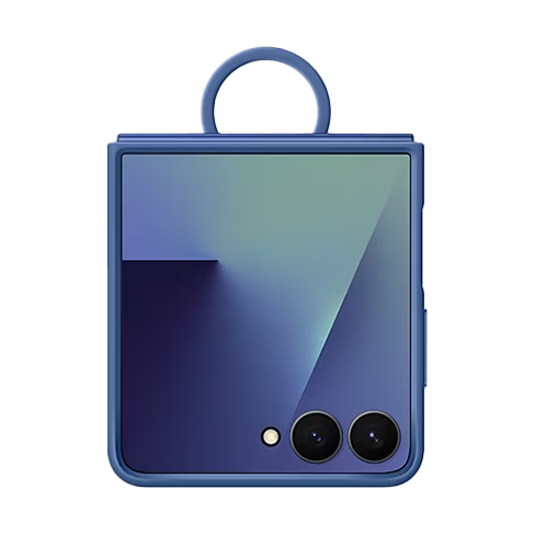Samsung Galaxy Flip7 silikoninis dėklas su žiedu Blue 1 img.