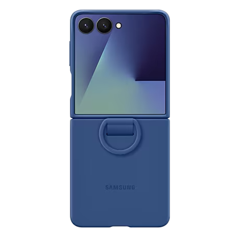 Samsung Galaxy Flip7 silikoninis dėklas su žiedu Blue 2 img.