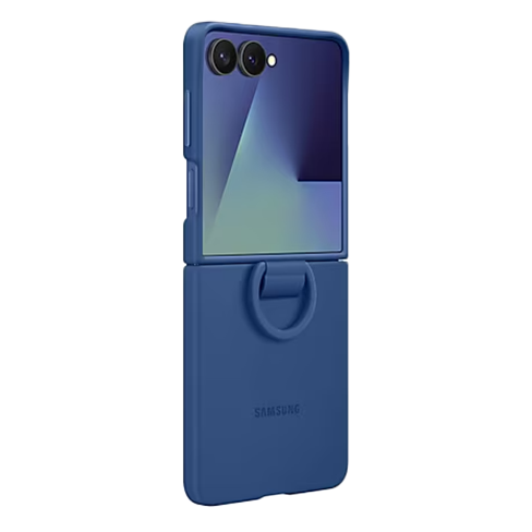 Samsung Galaxy Flip7 silikoninis dėklas su žiedu Blue 5 img.