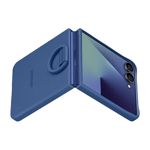 Samsung Galaxy Flip7 silikoninis dėklas su žiedu Blue 6 img.