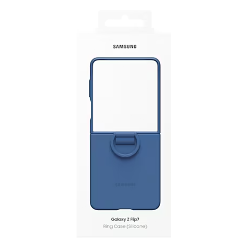 Samsung Galaxy Flip7 silikoninis dėklas su žiedu Blue 7 img.
