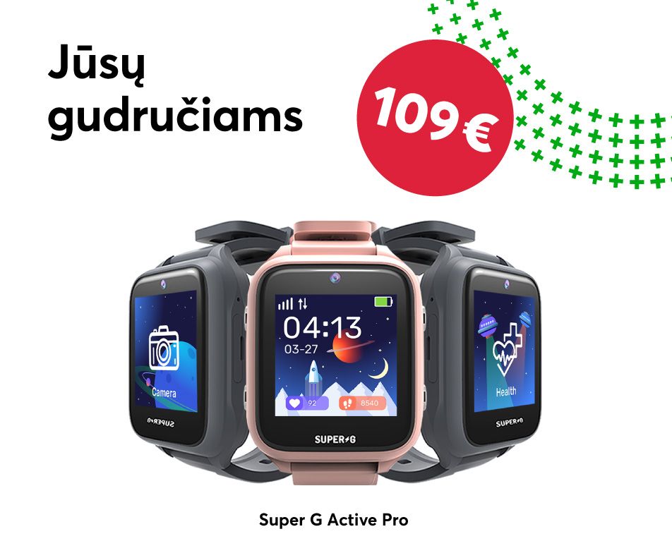 Išmanusis laikrods-telefonas Gudrutis, tik 109 eurai