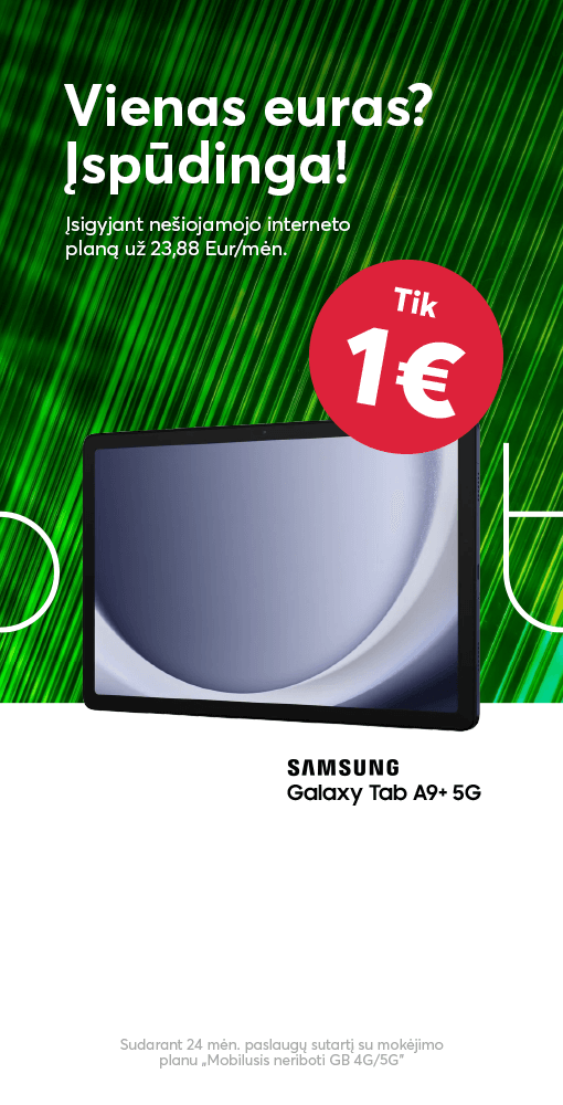 Planšetė už vieną eurą, įsigyjant su nešiojamu internetu!