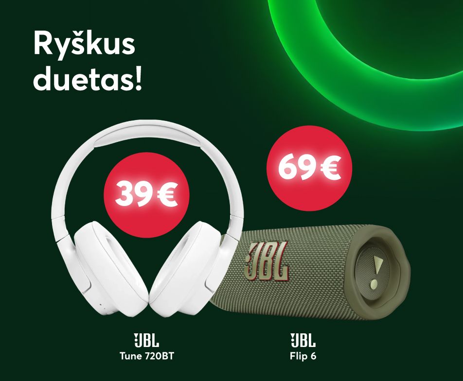 Puikio JBL produktų kainos