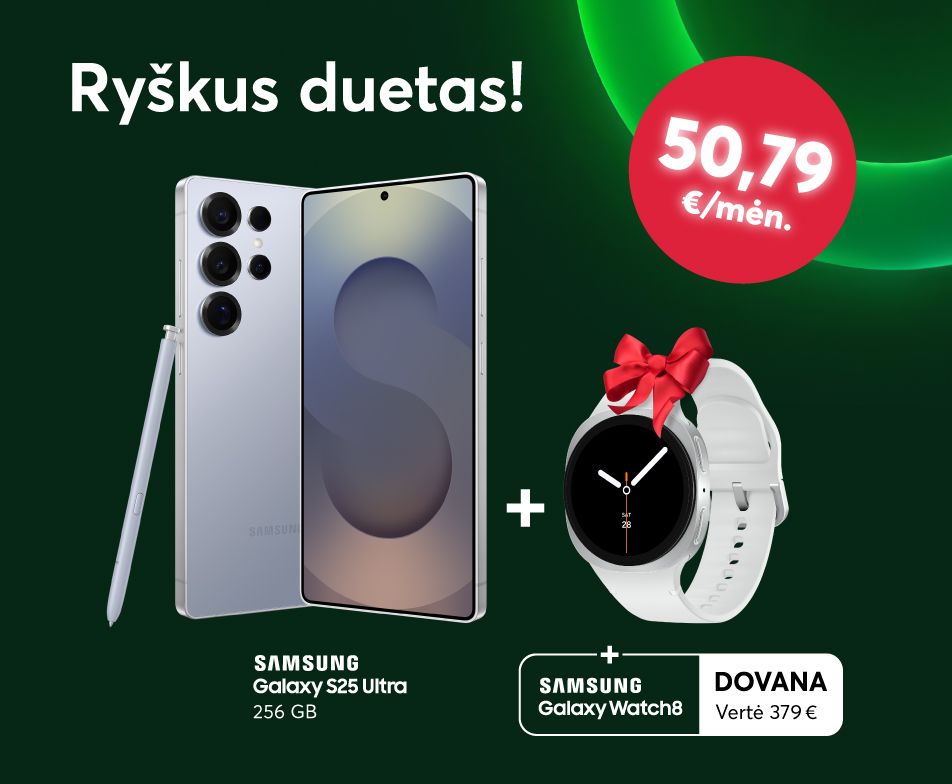 Perkant Samsung Galaxy S25 Ultra, laikrodis dovanų