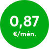 0,87 EUR/mėn.