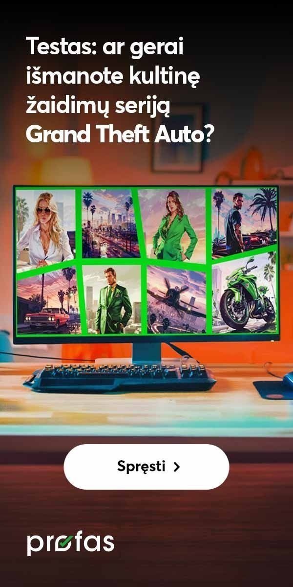 Testas: ar gerai išmanote kultinę žaidimų seriją „Grand Theft Auto“? | BITĖ