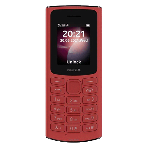 Nokia 105 4G mobilusis telefonas Red 1 img.
