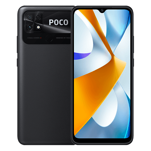 Poco C40 išmanusis telefonas (Atidaryta pakuotė) 4+64 GB Black 1 img.