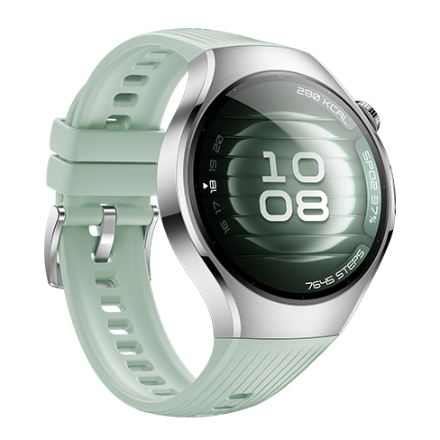 Huawei Watch 5 LTE Stainles Steel išmanusis laikrodis 42 Aurora Green Fluoroelastomer Strap 3 img.