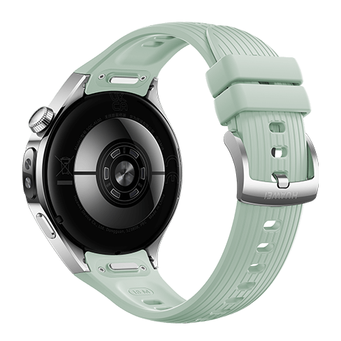 Huawei Watch 5 LTE Stainles Steel išmanusis laikrodis 42 Aurora Green Fluoroelastomer Strap 4 img.