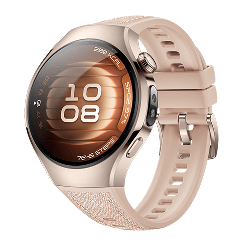 Huawei Watch 5 LTE Titanium išmanusis laikrodis 42 Beige Leather Strap 2 img.