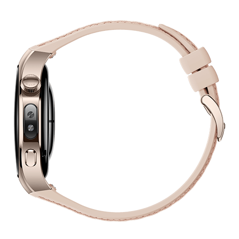 Huawei Watch 5 LTE Titanium išmanusis laikrodis 42 Beige Leather Strap 5 img.