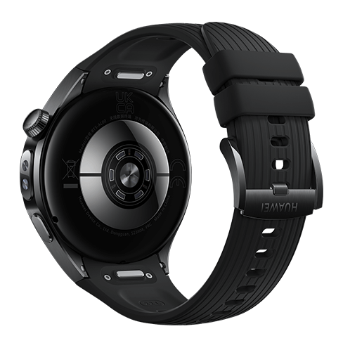 Huawei Watch 5 LTE Stainles Steel išmanusis laikrodis 46 Black Fluoroelastomer Strap 4 img.
