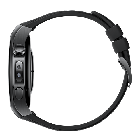 Huawei Watch 5 LTE Stainles Steel išmanusis laikrodis 46 Black Fluoroelastomer Strap 5 img.